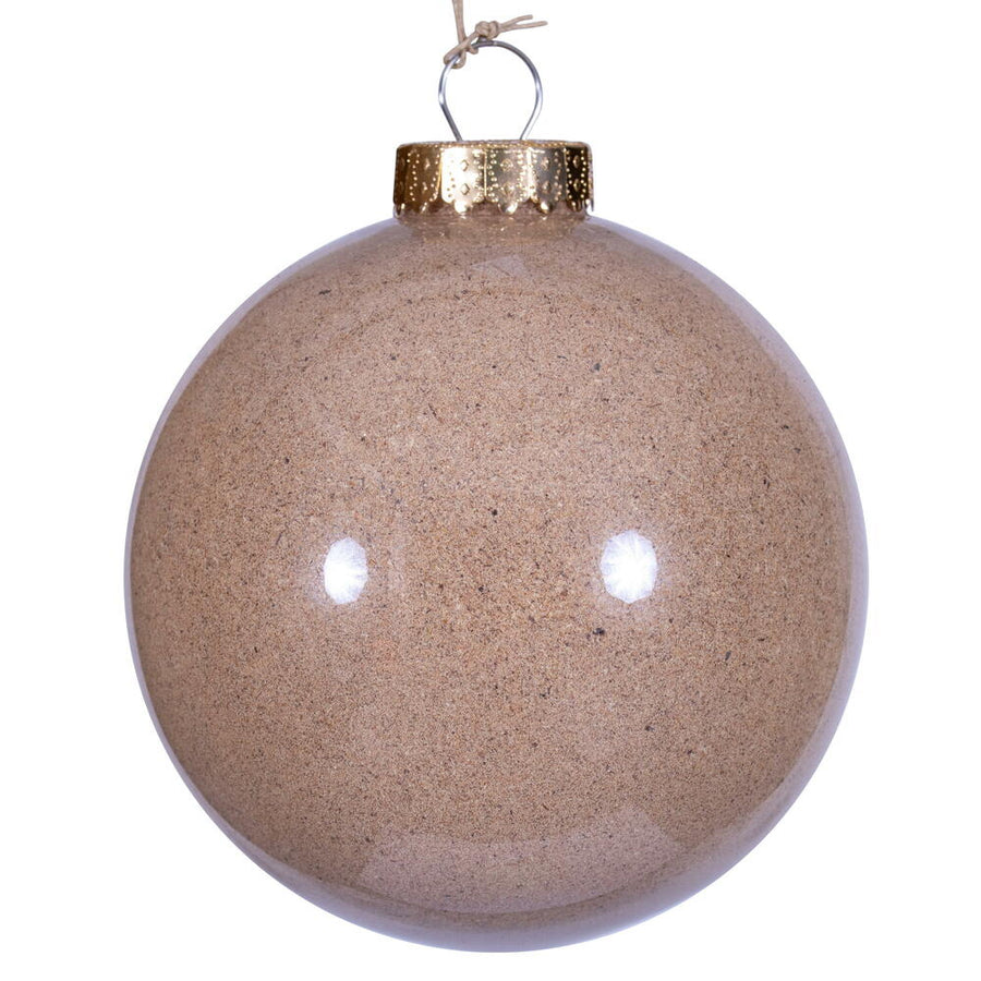6" Beige Ball Ornament