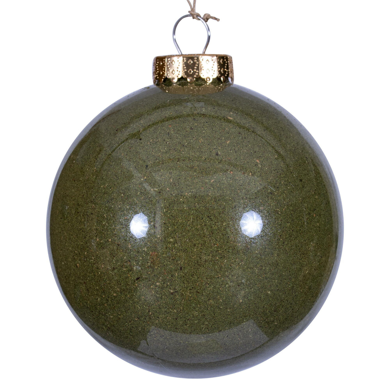 6" Moss Green Ball Ornament