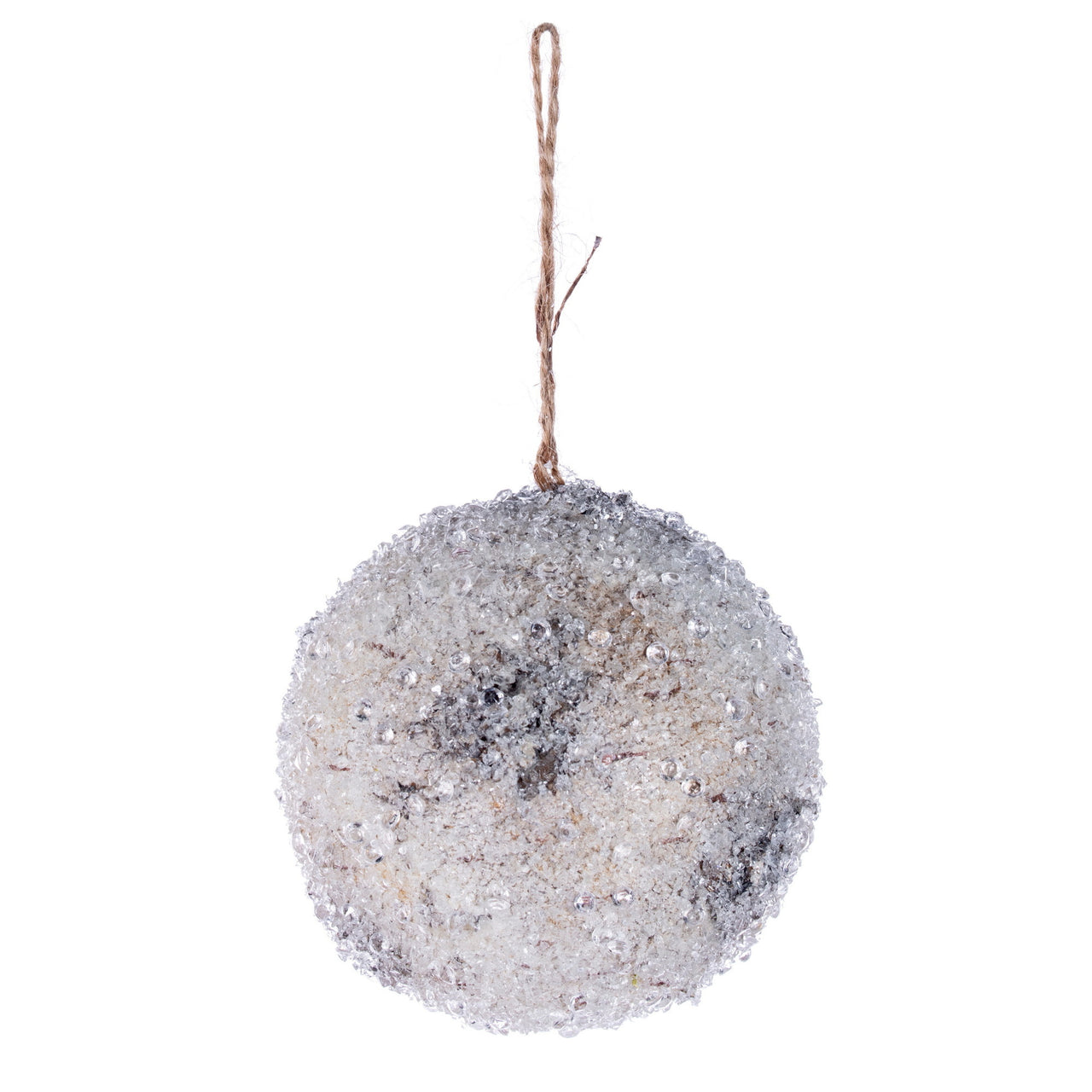 4.5" White Icy Birch Ball
