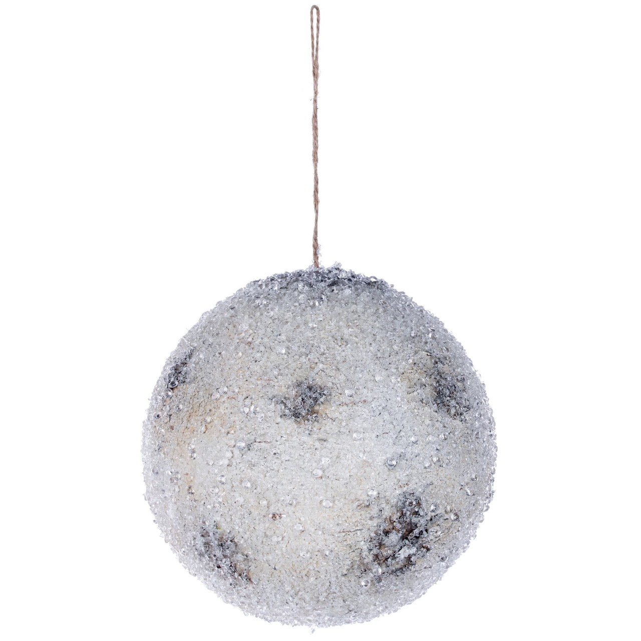8" White Icy Birch Ball