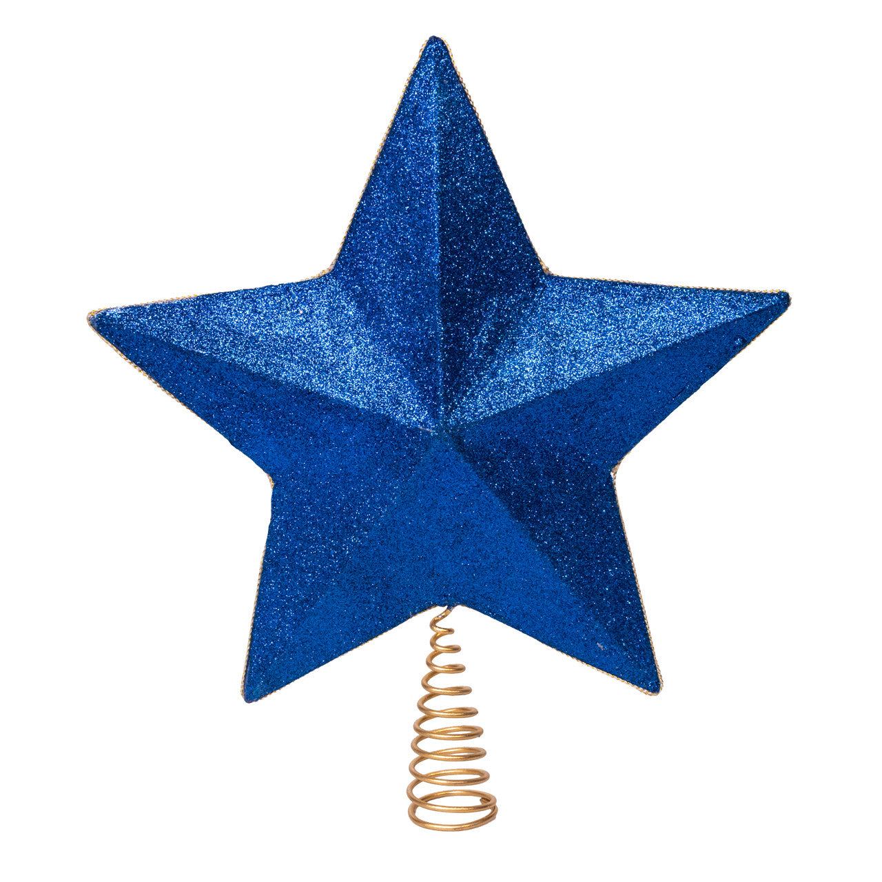 13.5" Red, White & Blue With Gold Accents 5-Point Star Treetop