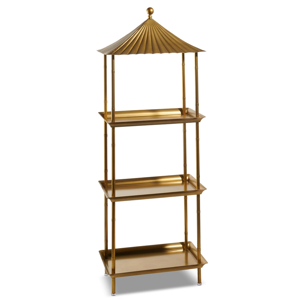 *DC* 60" Gold Pagoda Etagere