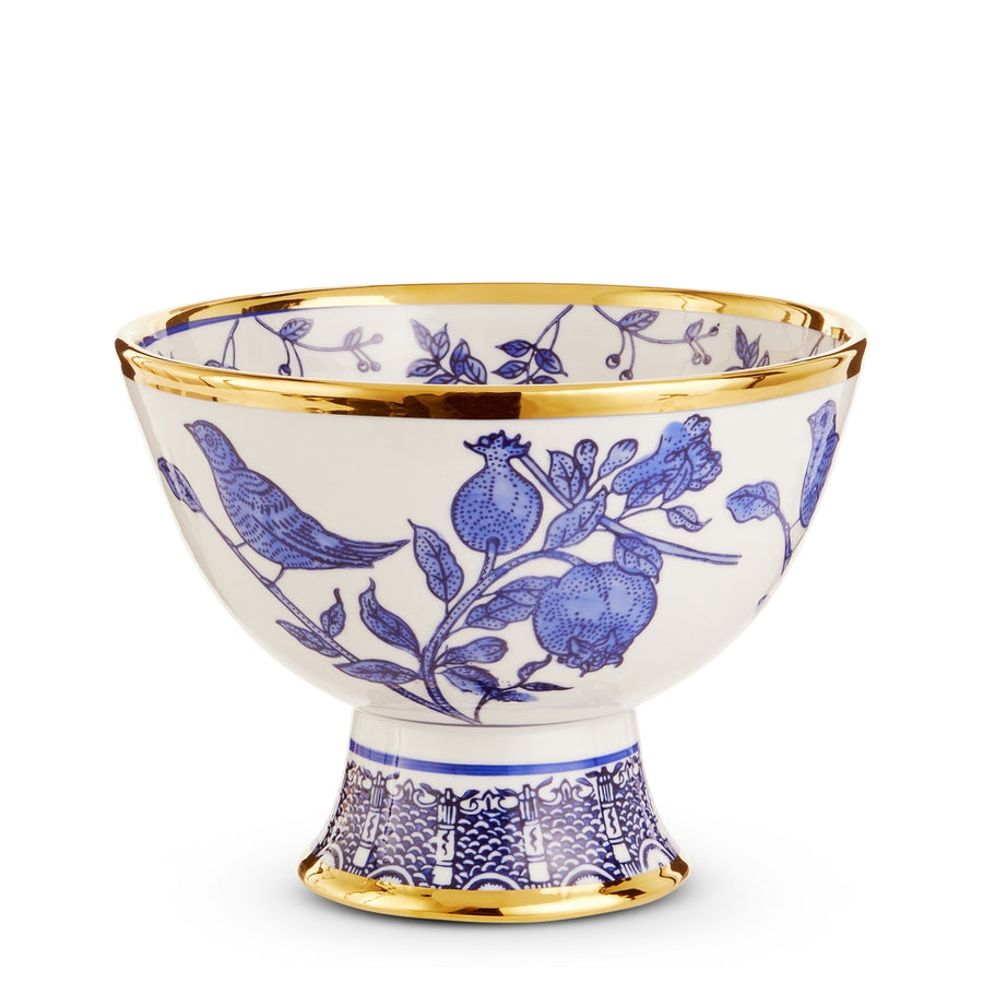 6" Blue Bird Plaid Bowl