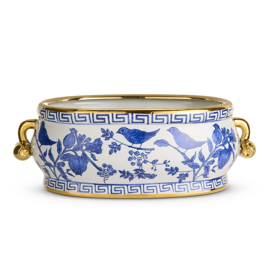 6.5" Blue Bird Planter with Handles