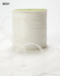 1/8 Inch Sparkle Glitter Curling Ribbon – SE01 – WHITE