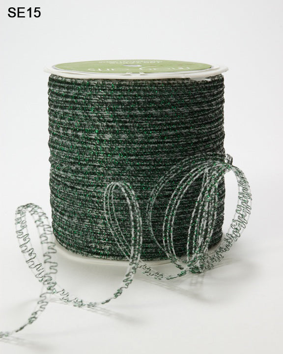 1/8 Inch Sparkle Glitter Curling Ribbon – SE15 – GREEN