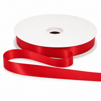 5/8″ Single Face Satin Ribbon 100 Yards – SFS100Y-58-RED