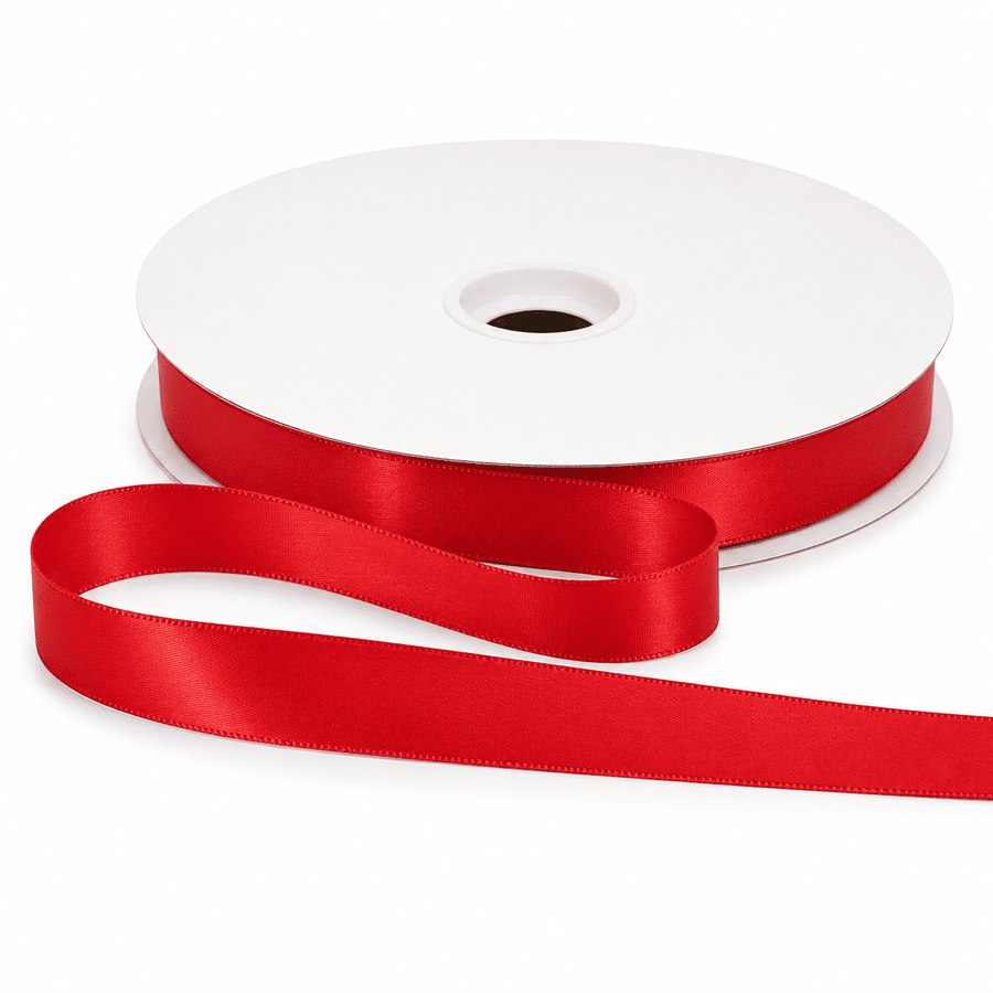 5/8″ Single Face Satin Ribbon 100 Yards – SFS100Y-58-RED