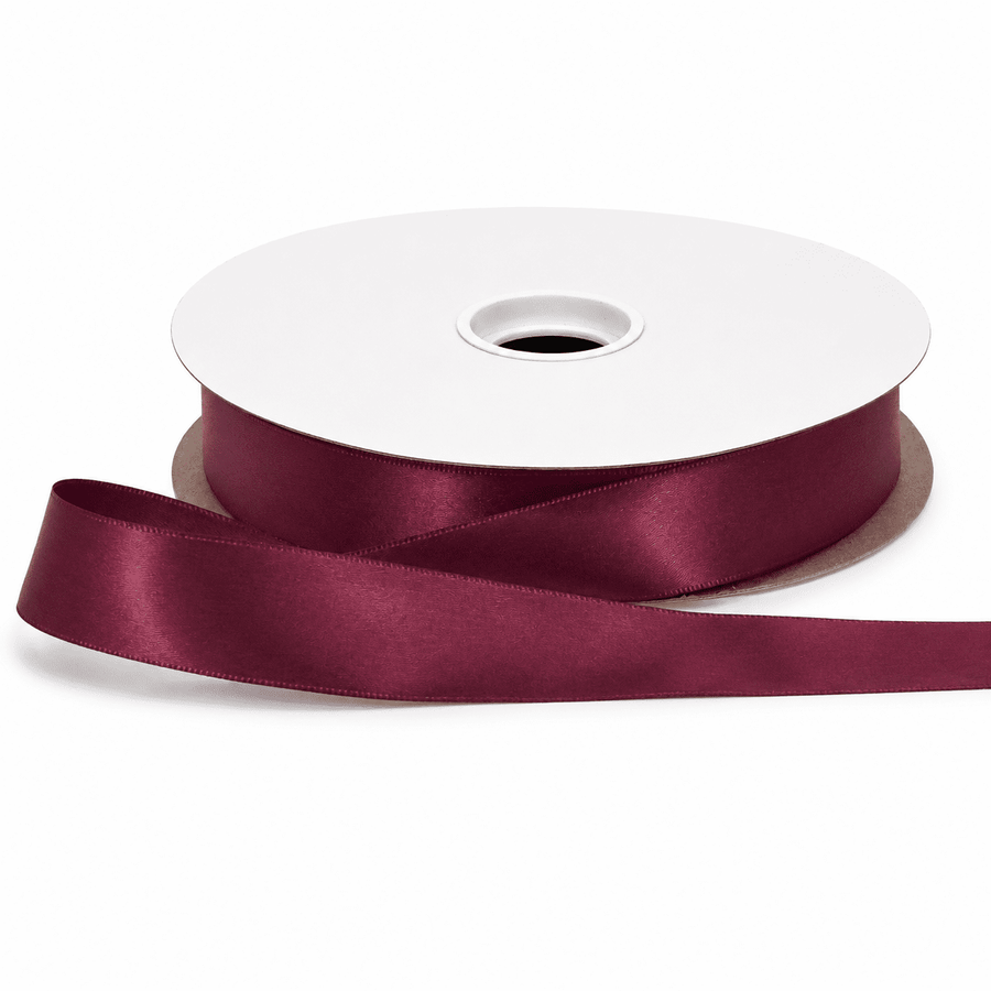 7/8″ Single Face Satin Ribbon 100 Yards – SFS100Y-78-BURGUNDY