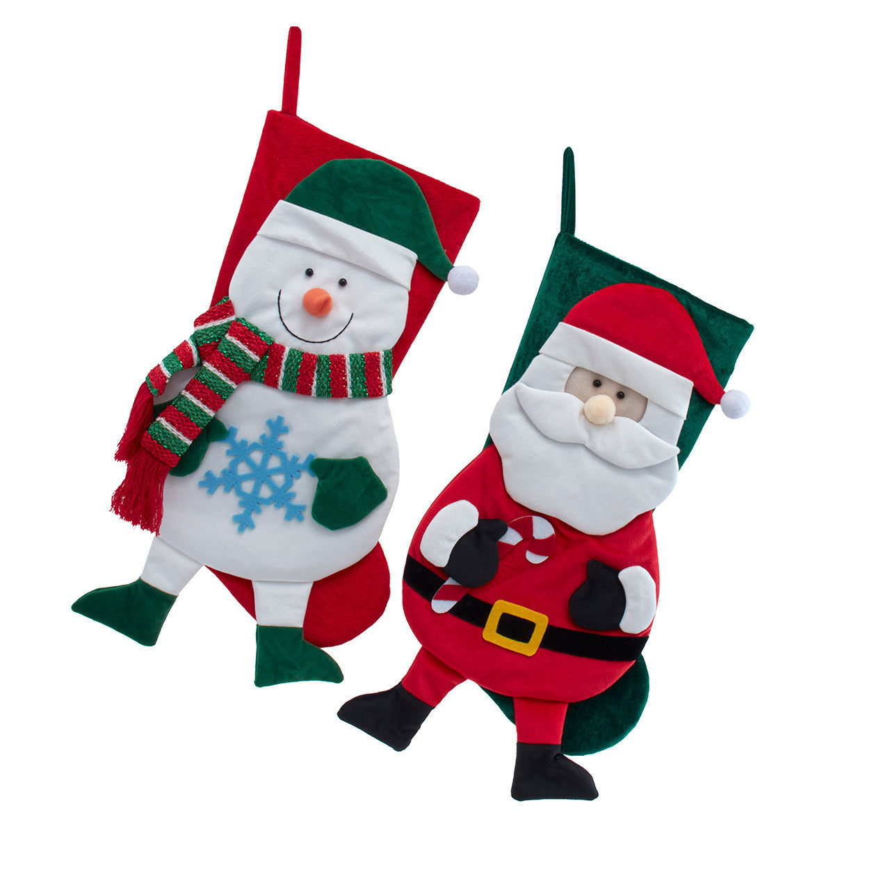 21" Santa & Snowman Stockings