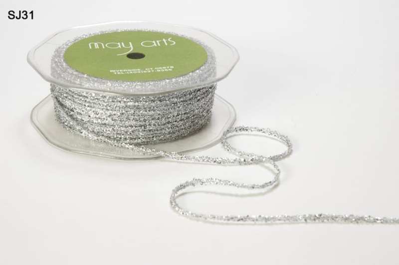 1/8 Inch Metallic Sparkle String Ribbon – SJ31 – SILVER