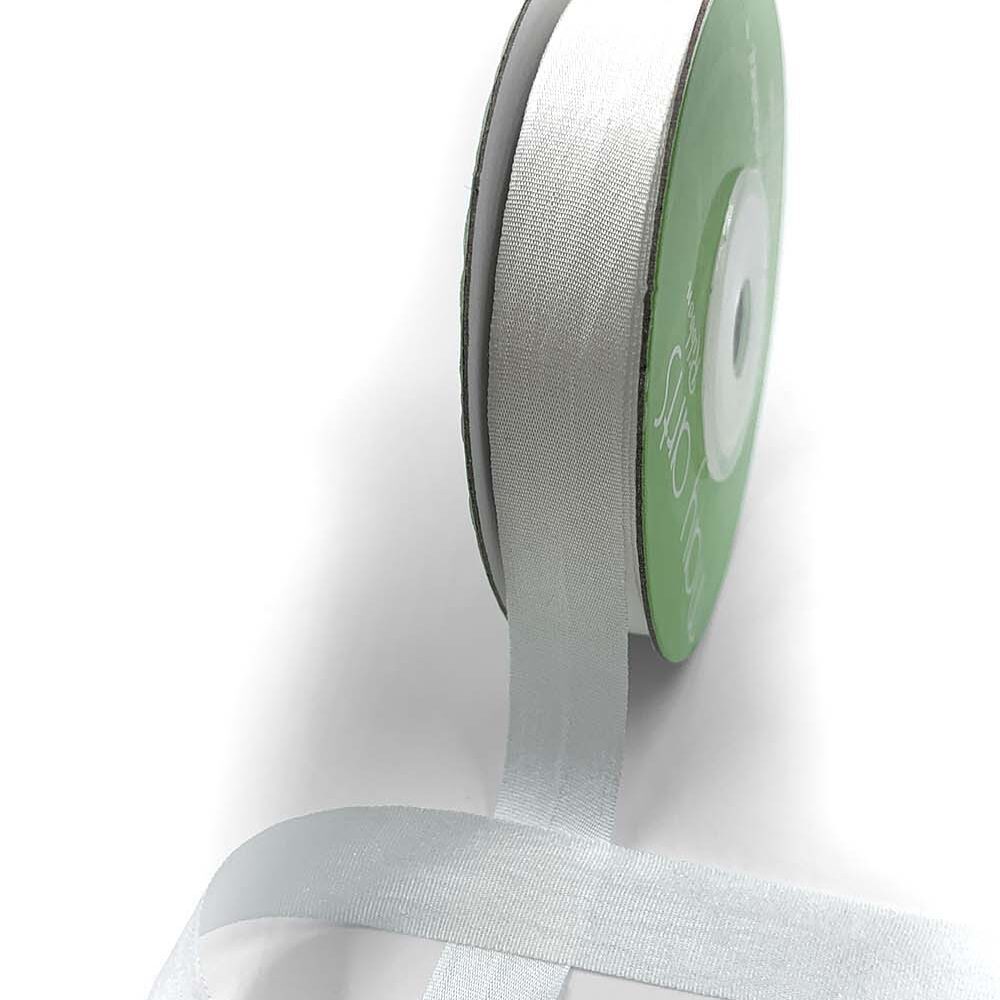 1/2 Inch 100% Hand-Dyed Silk Ribbon with Woven Edge – SK-12-01 WHITE