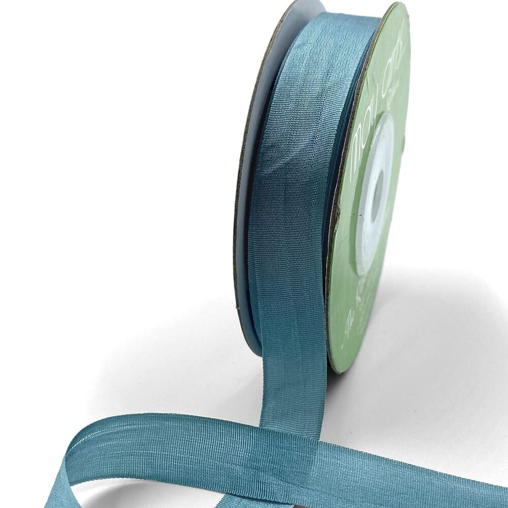 1/2 Inch 100% Hand-Dyed Silk Ribbon with Woven Edge – SK-12-04 TEAL