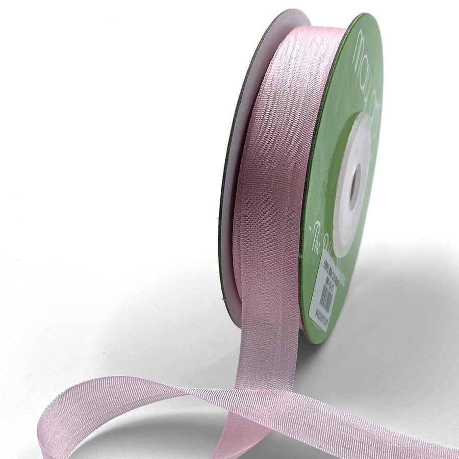 1/2 Inch 100% Hand-Dyed Silk Ribbon with Woven Edge – SK-12-17 PINK