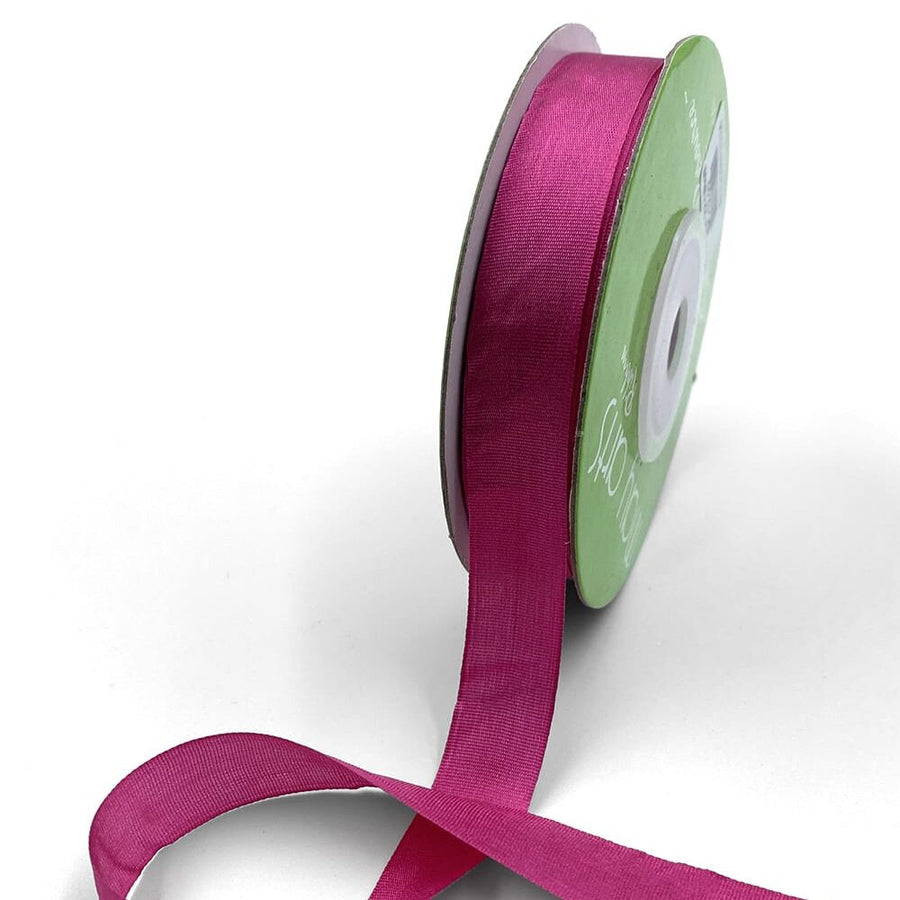 1/2 Inch 100% Hand-Dyed Silk Ribbon with Woven Edge – SK-12-22 FUCHSIA