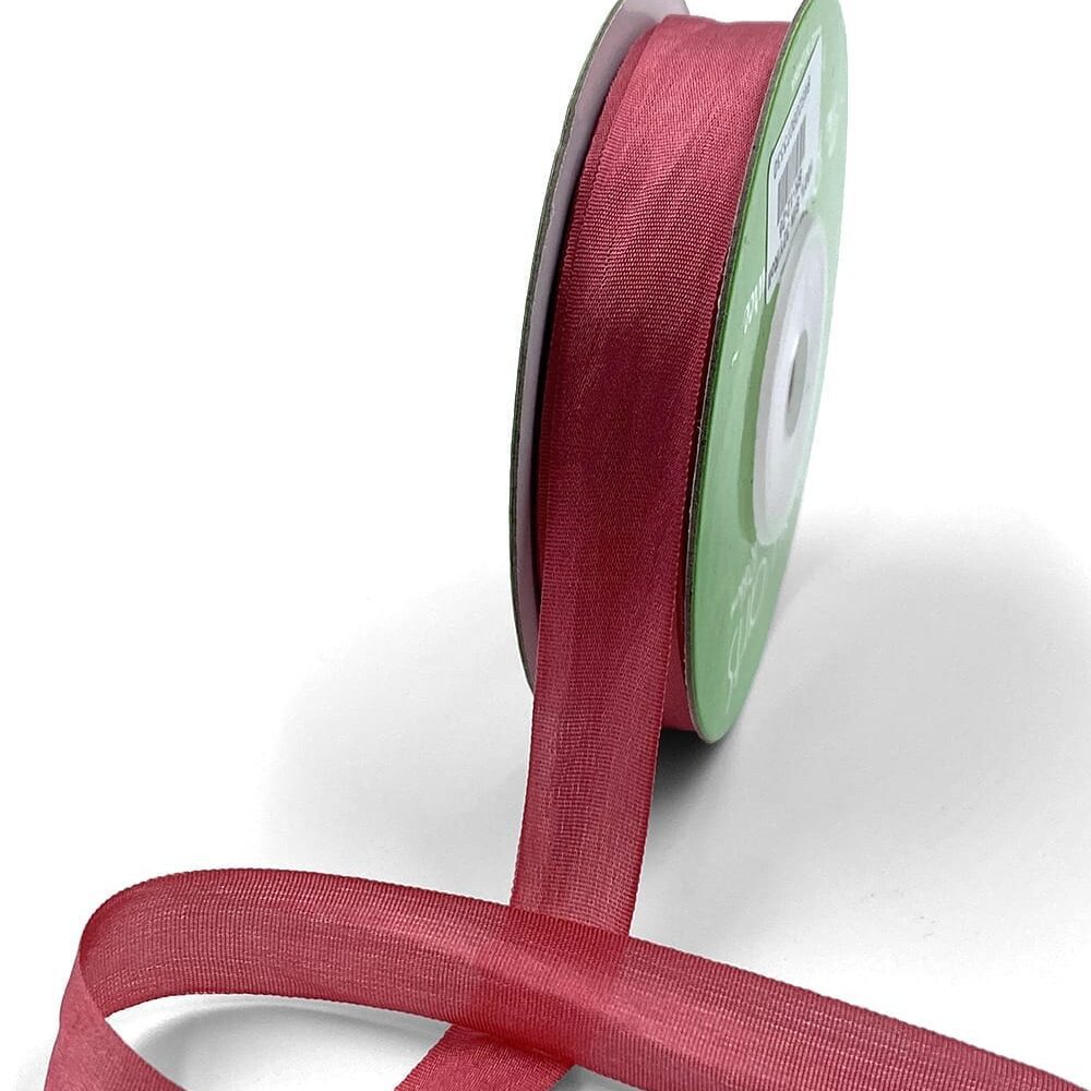 1/2 Inch 100% Hand-Dyed Silk Ribbon with Woven Edge – SK-12-26 ROSE
