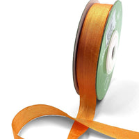 1/2 Inch 100% Hand-Dyed Silk Ribbon with Woven Edge – SK-12-28 ORANGE