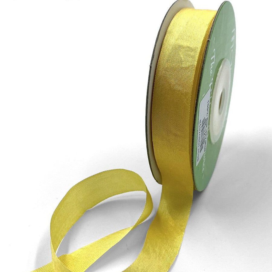 1/2 Inch 100% Hand-Dyed Silk Ribbon with Woven Edge – SK-12-30 LEMON