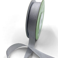 1/2 Inch 100% Hand-Dyed Silk Ribbon with Woven Edge – SK-12-31 GREY