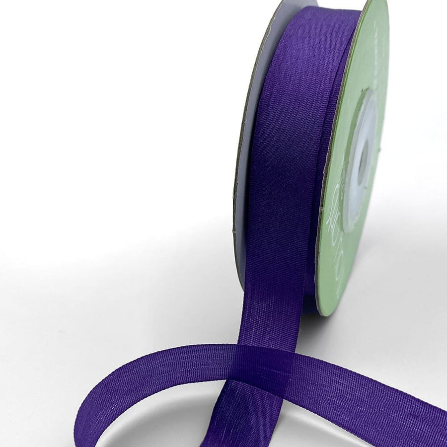 1/2 Inch 100% Hand-Dyed Silk Ribbon with Woven Edge – SK-12-47 VIOLET