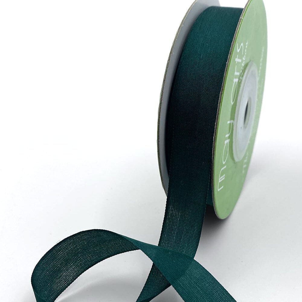 1/2 Inch 100% Hand-Dyed Silk Ribbon with Woven Edge – SK-12-55 RAINFOREST