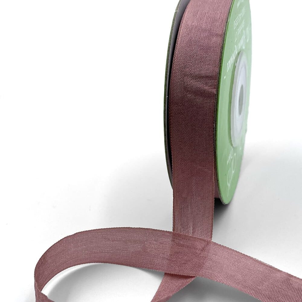 1/2 Inch 100% Hand-Dyed Silk Ribbon with Woven Edge – SK-12-65 WOODROSE