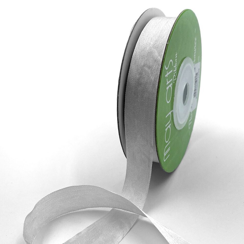 1/2 Inch 100% Hand-Dyed Silk Ribbon with Woven Edge – SK-12-68 QUIET GRAY