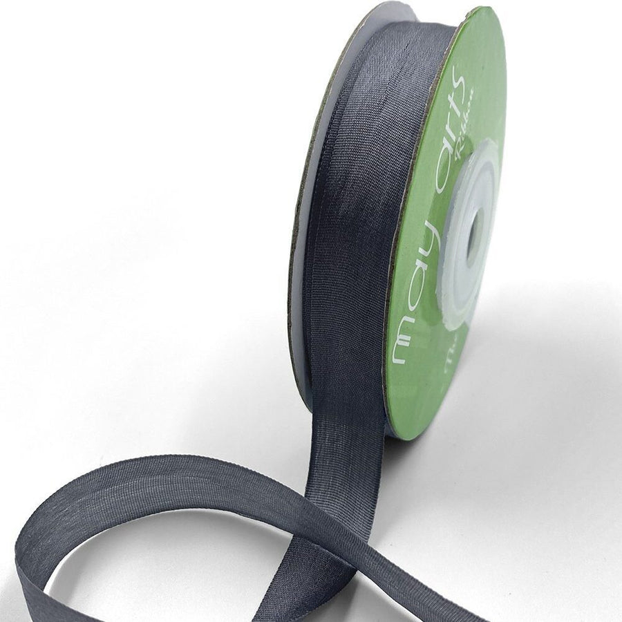 1/2 Inch 100% Hand-Dyed Silk Ribbon with Woven Edge – SK-12-71 BLACKENED PEARL