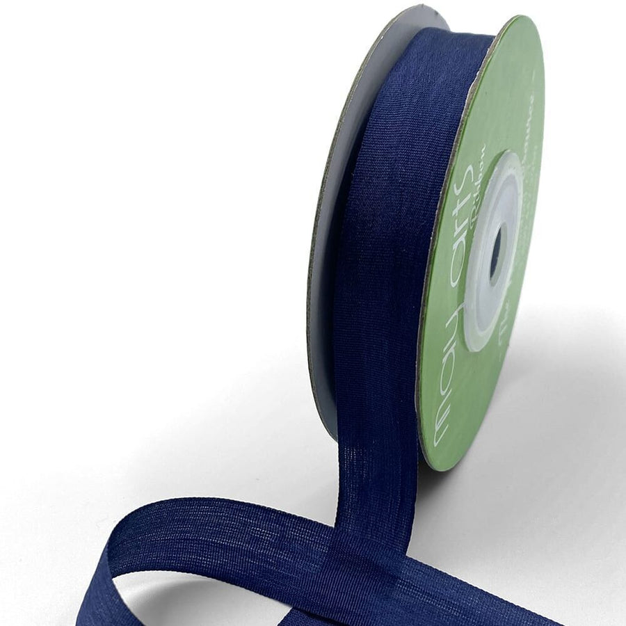 1/2 Inch 100% Hand-Dyed Silk Ribbon with Woven Edge – SK-12-73 NAVY BLAZER