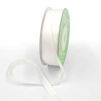 100% Hand-Dyed 1/4 Inch Silk Ribbon with Woven Edge – SK-4-01 – WHITE