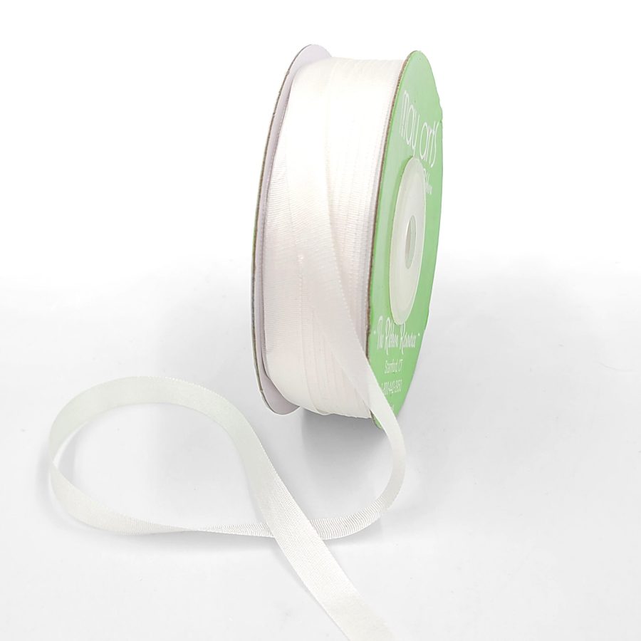 100% Hand-Dyed 1/4 Inch Silk Ribbon with Woven Edge – SK-4-01 – WHITE