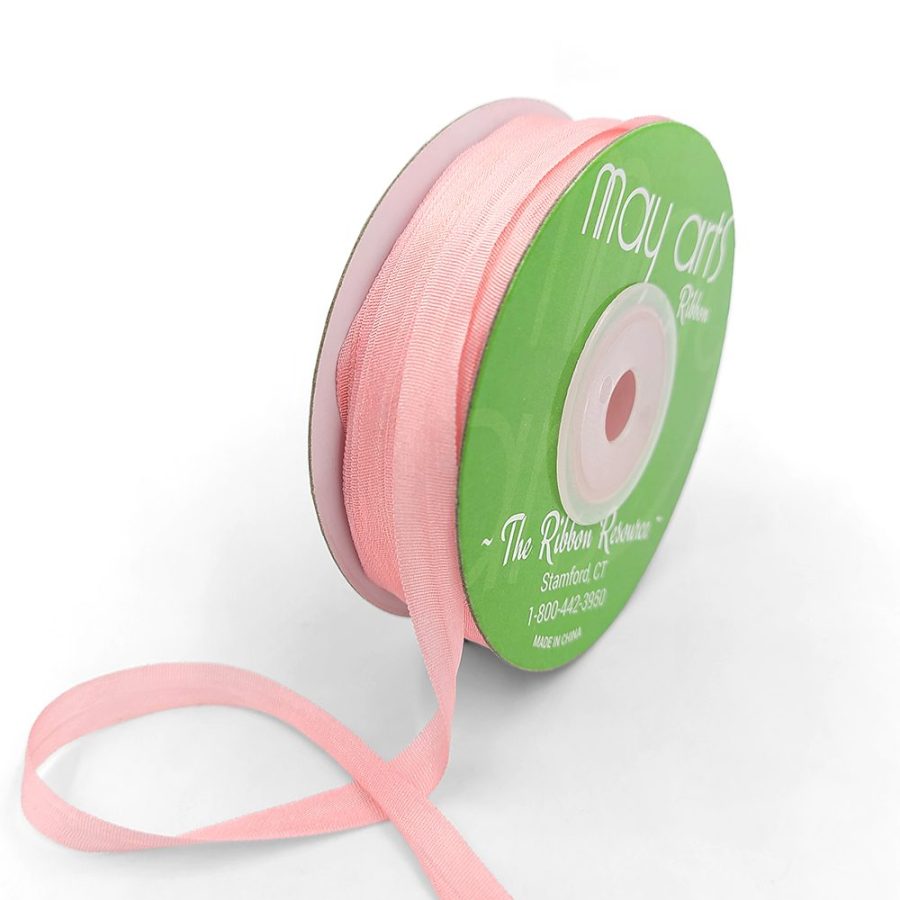 100% Hand-Dyed 1/4 Inch Silk Ribbon with Woven Edge – SK-4-19 – ROSE QUARTZ