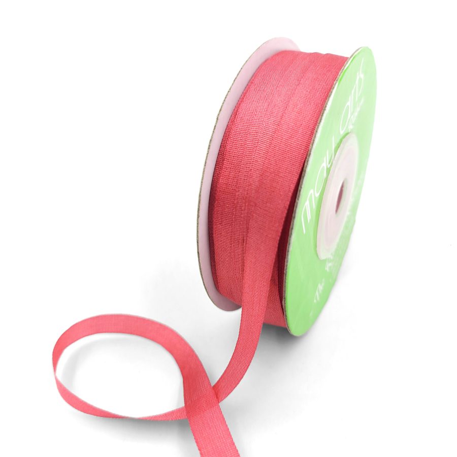 100% Hand-Dyed 1/4 Inch Silk Ribbon with Woven Edge – SK-4-26 – ROSE