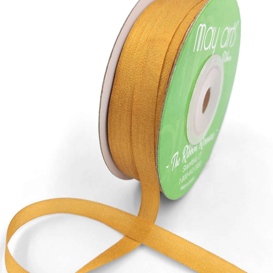 100% Hand-Dyed 1/4 Inch Silk Ribbon with Woven Edge – SK-4-36 – RUST