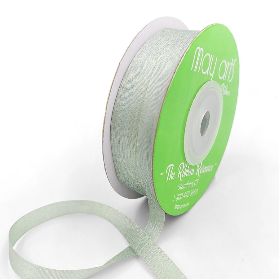 100% Hand-Dyed 1/4 Inch Silk Ribbon with Woven Edge – SK-4-58 JADEITE