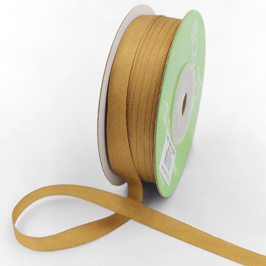 100% Hand-Dyed 1/4 Inch Silk Ribbon with Woven Edge – SK-4-67 PALE GOLD