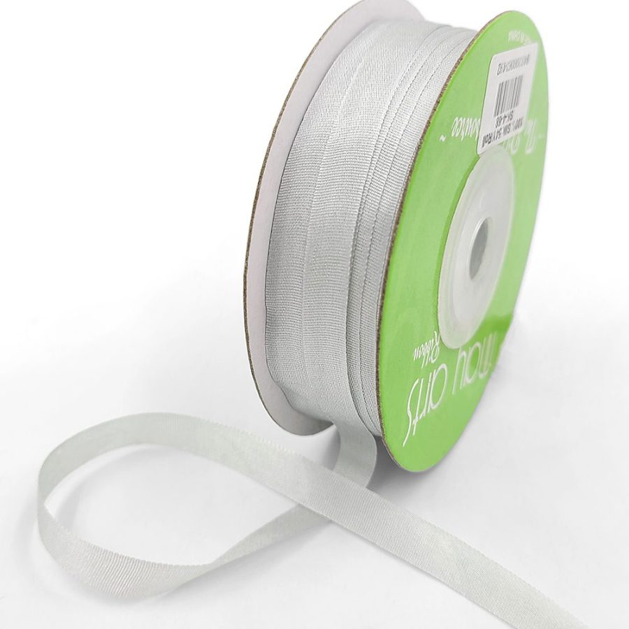 100% Hand-Dyed 1/4 Inch Silk Ribbon with Woven Edge – SK-4-68 QUIET GRAY