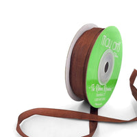 100% Hand-Dyed 1/4 Inch Silk Ribbon with Woven Edge – SK-4-92 MILK CHOCOLATE