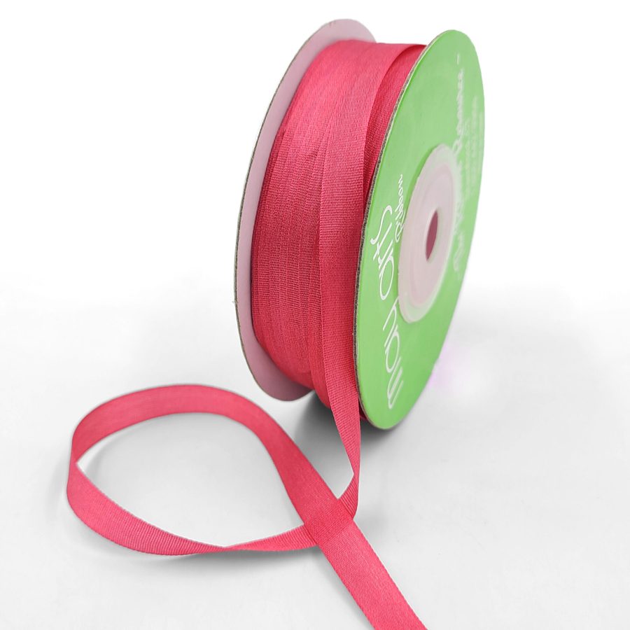 100% Hand-Dyed 1/4 Inch Silk Ribbon with Woven Edge – SK-4-96- WATERMELON