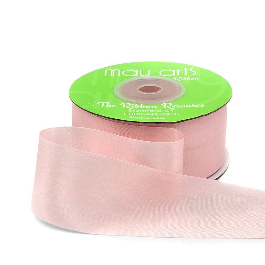 1.25 Inch 100% Hand-Dyed Silk Ribbon with Woven Edge – SK-5-17 – PINK
