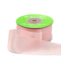 1.25 Inch 100% Hand-Dyed Silk Ribbon with Woven Edge – SK-5-17 – PINK
