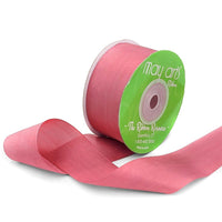 1.25 Inch 100% Hand-Dyed Silk Ribbon with Woven Edge – SK-5-26 – ROSE