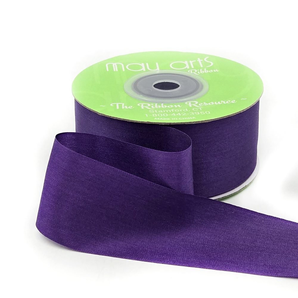 1.25 Inch 100% Hand-Dyed Silk Ribbon with Woven Edge – SK-5-47 – VIOLET