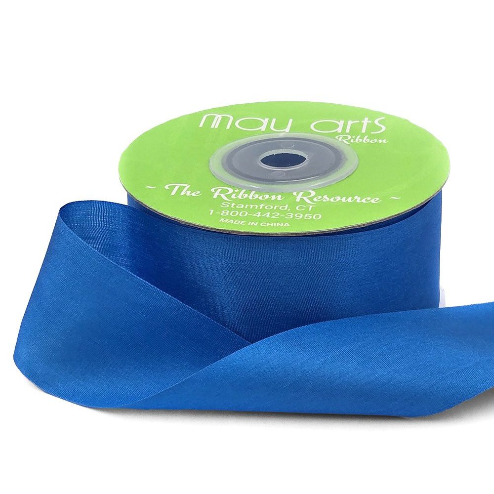 1.25 Inch 100% Hand-Dyed Silk Ribbon with Woven Edge – SK-5-52 FRENCH BLUE (NEW)
