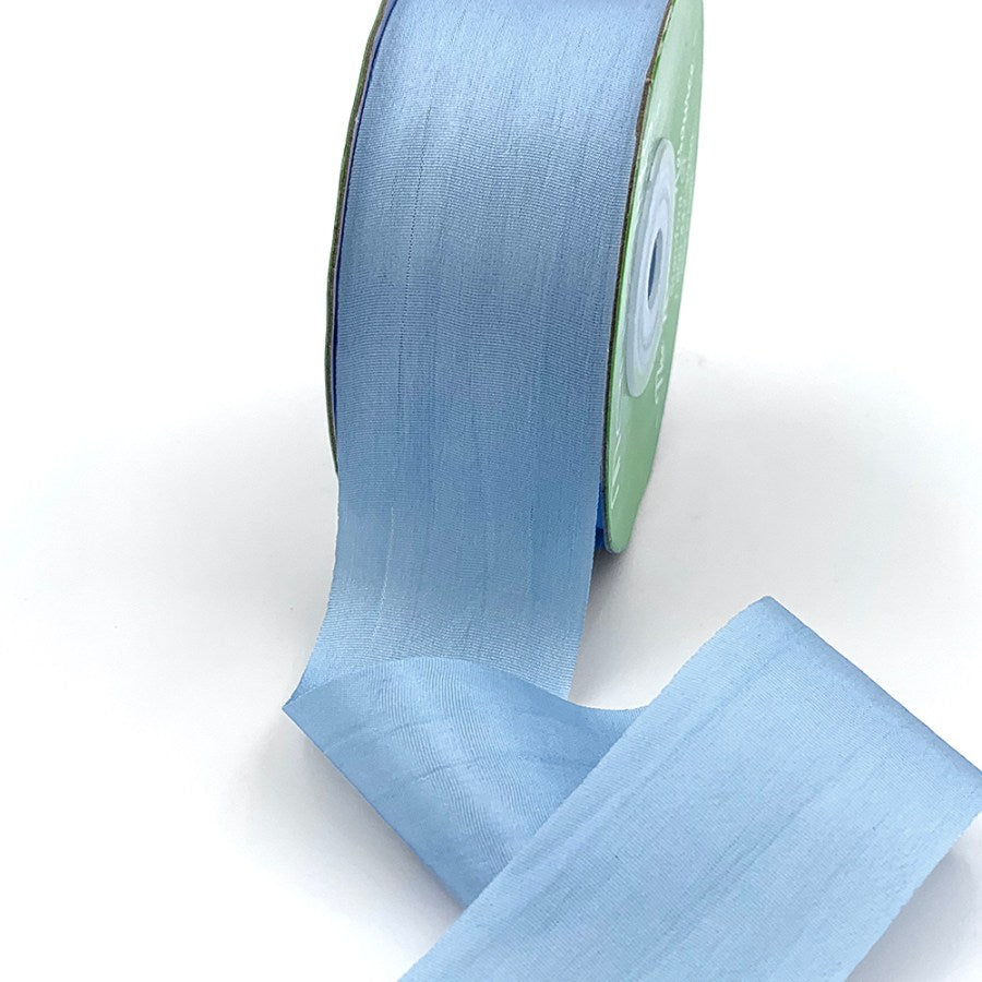 1.25 Inch 100% Hand-Dyed Silk Ribbon with Woven Edge – SK-5-54 CERULEAN