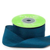 1.25 Inch 100% Hand-Dyed Silk Ribbon with Woven Edge – SK-5-56 SHADED SPRUCE