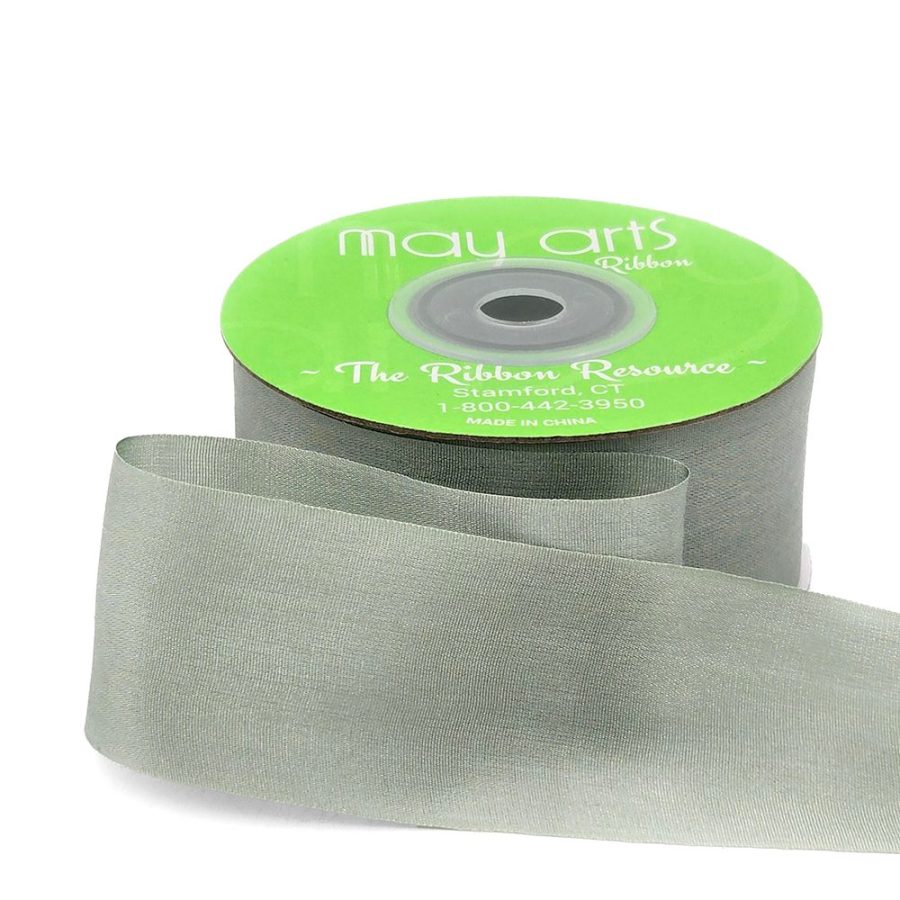 1.25 Inch 100% Hand-Dyed Silk Ribbon with Woven Edge – SK-5-58 JADEITE