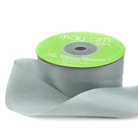 1.25 Inch 100% Hand-Dyed Silk Ribbon with Woven Edge – SK-5-59 LIGHT EUCALYPTUS GREEN