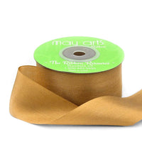 1.25 Inch 100% Hand-Dyed Silk Ribbon with Woven Edge – SK-5-67 PALE GOLD