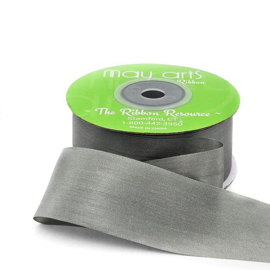 1.25 Inch 100% Hand-Dyed Silk Ribbon with Woven Edge – SK-5-69 GARGOYLE
